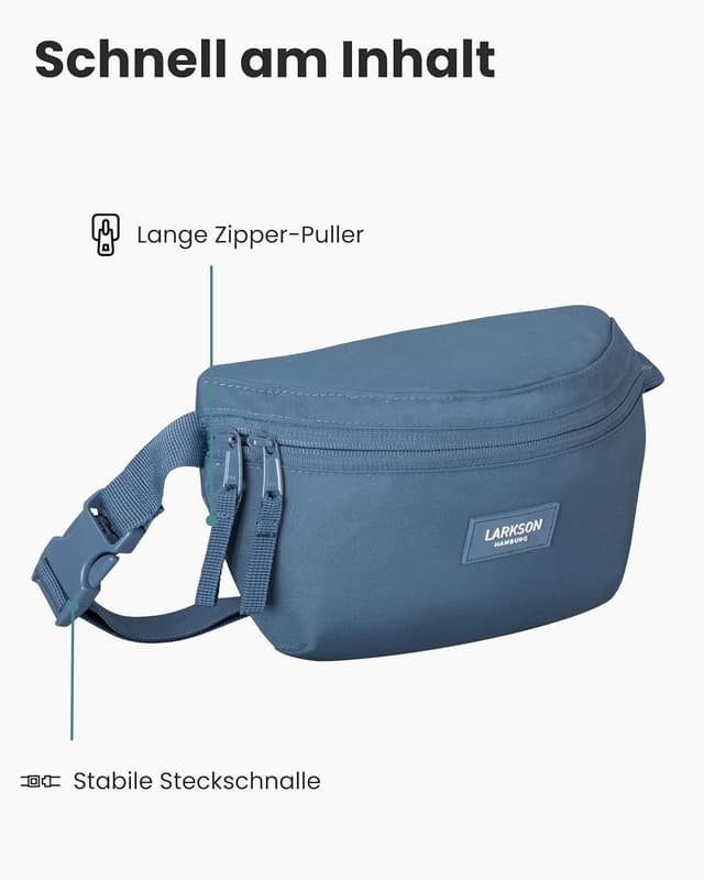 Detalle de LARKSON Finn Bauchtasche 3 Liter Blau