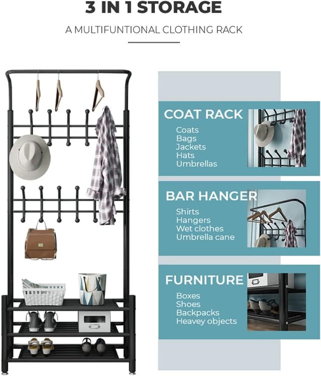 Detalle 2 de MAGIC SELECT Perchero de Pasillo 3 baldas