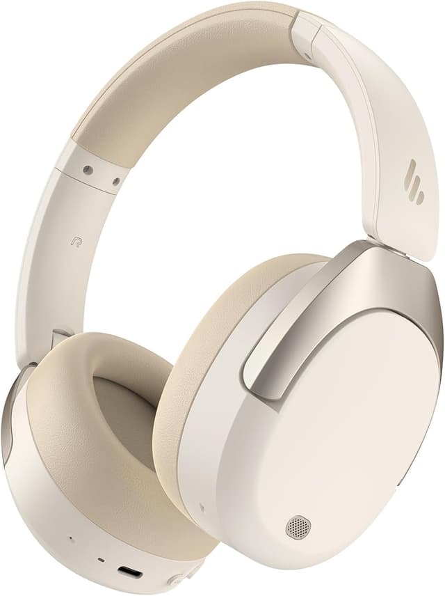 Detalle de Edifier W830NB Wireless Over-Ear Kopfhörer mit -45 dB ANC, bis zu 94 Std. Akku und LDAC Hi-Res Sound (Elfenbein)