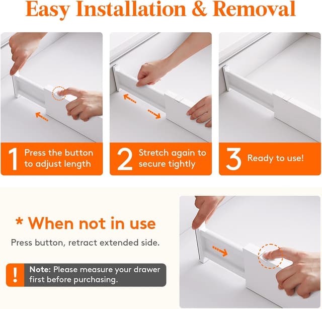 Thumbnail 3 de Lifewit 8-Pack Drawer Dividers, 4" High