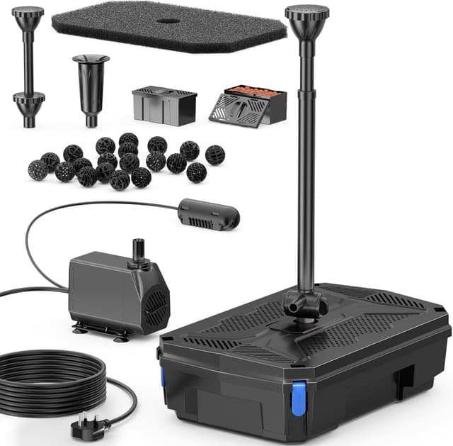 Detalle de Biling Pond Filter Pump with UV Clarifier Light (2500L/H) All-in-One for Garden Ponds