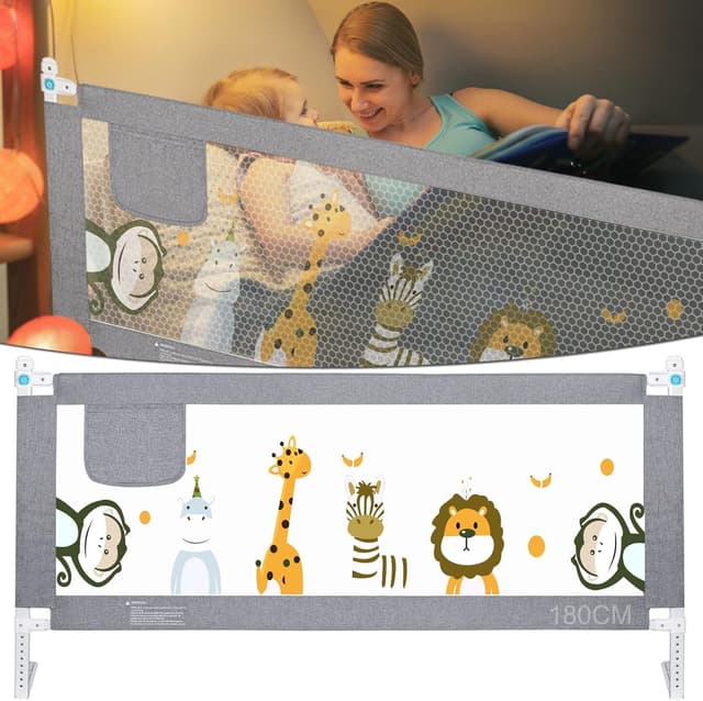 Imagen de Bed Guard 1.8M Adjustable Toddler Bed Rail en OfertitasTOP