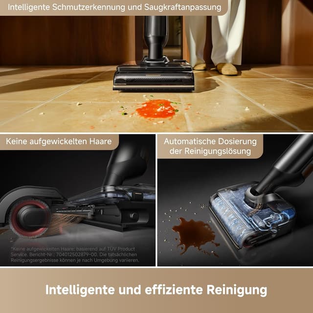 Detalle 2 de Mova M50 Ultra Nass- und Trockensauger mit Roboterarm, 22.000 Pa und faltbarem/ausziehbarem Griff