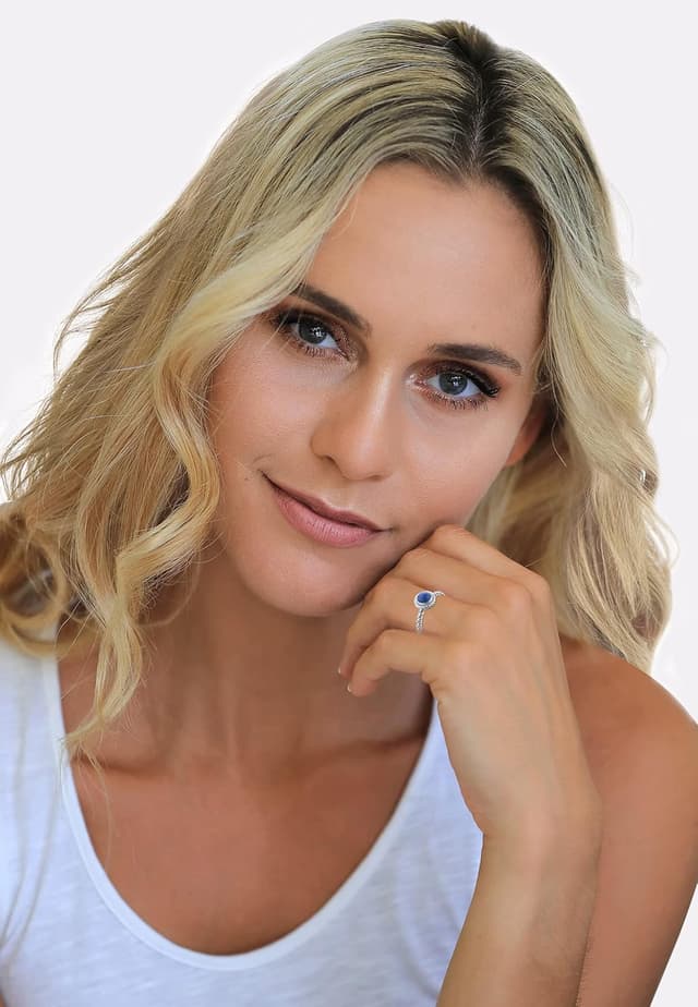 Detalle de Nenalina Ring Silber 925 mit 6 mm Lapis Lazuli (weiß) – schmaler Damen-Silberring