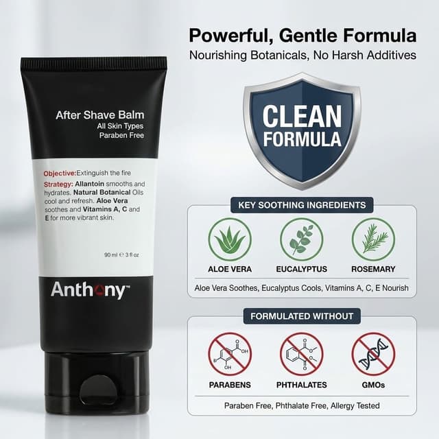 Thumbnail 2 de Anthony After Shave Balm for Men Cooling & Hydrating Lotion (Aloe, Vitamins A/C/E) — 3 fl oz