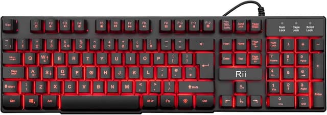 Detalle de Rii RK100 gaming keyboard 105‑key