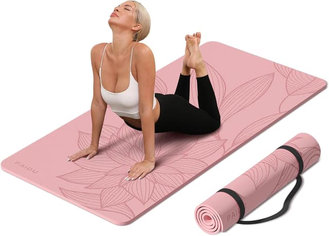 Detalle de PAIDU Large Yoga Mat (72”x36”x0.4”) Extra Wide & Thick Non-Slip Exercise Mat
