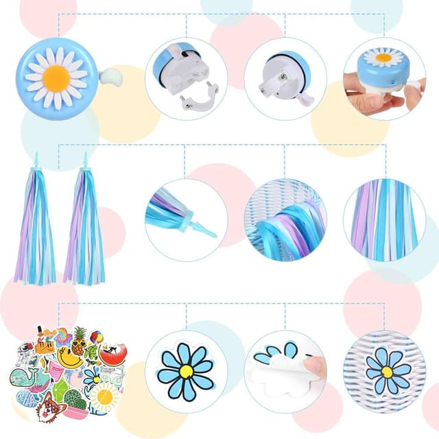 Detalle 2 de Flintronic Kids Bike Basket Handwoven