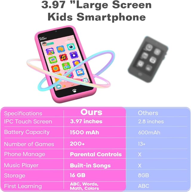 Thumbnail 5 de MOMILLA Toys Kids Smart Phone 16GB