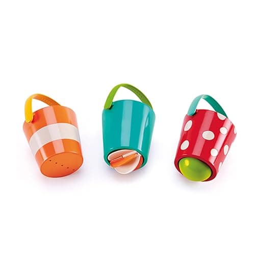 Detalle de Hape Juego de Cubos Alegres para baño multicolor
