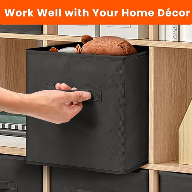 Thumbnail 4 de Criusia 11-Inch Fabric Storage Cubes for Shelves