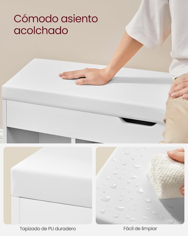 Thumbnail 5 de VASAGLE Banco Zapatero 30x100 cm