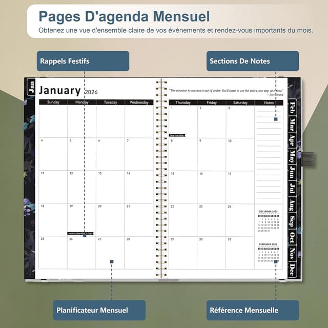 Detalle de Gumiho Agenda 2026 A5 semainier spirale