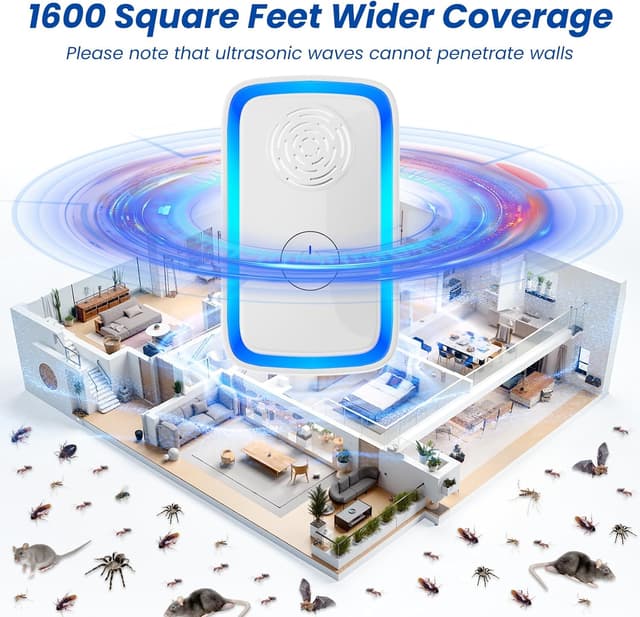 Thumbnail 6 de PKBD 6 PCs Rodent Ultrasonic Pest Repeller 1600 sq ft