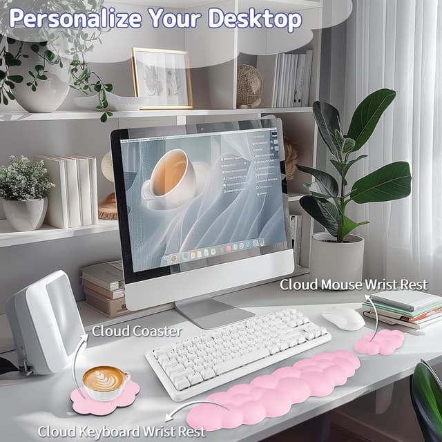 Detalle 2 de Sushret Cloud keyboard wrist rest pad set