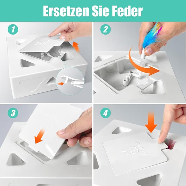 Thumbnail 6 de Migipaws MigiBox Katzenspielzeug 4 Federn đŸ