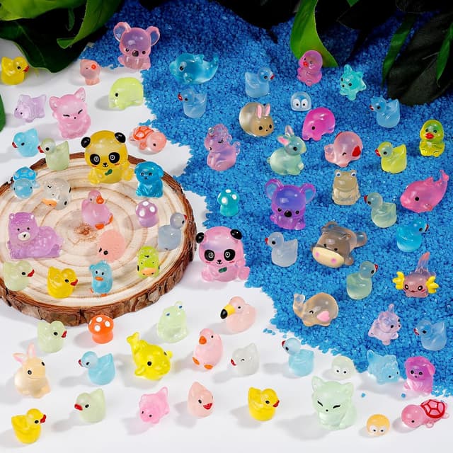 Thumbnail 6 de gyoyede 150pcs Luminous Mini Resin Animals 150pc set