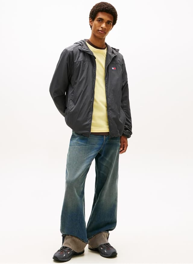 Detalle de Tommy Jeans men’s Tjm Fleece Chicago Jacket Ext DM0DM22291 windbreaker-style jacket