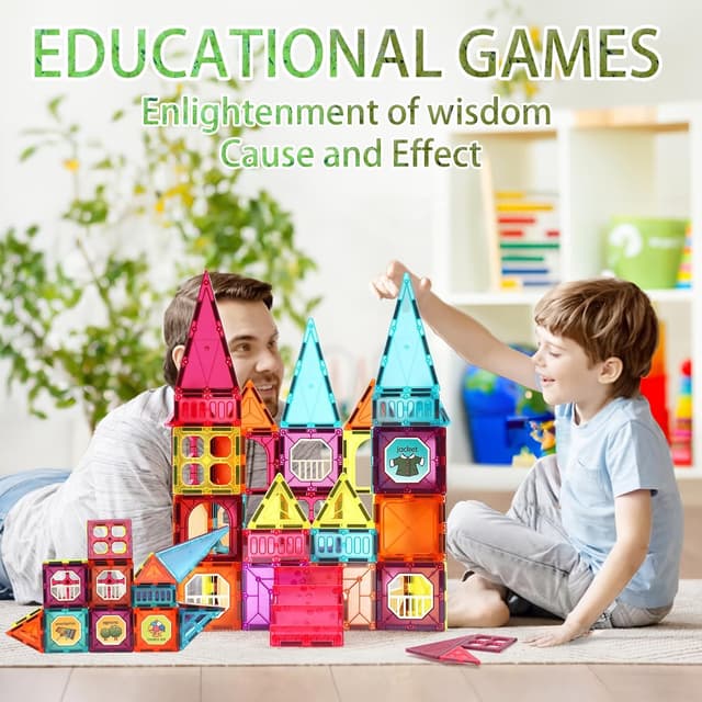 Thumbnail 4 de Beeyouk Bloques Magnéticos 56 piezas