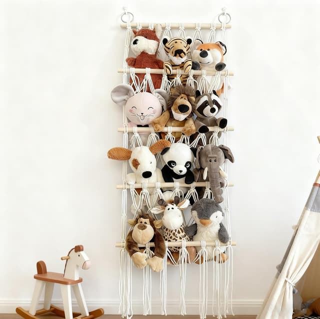 Thumbnail 4 de YUNYODA Kuscheltier Aufbewahrung Netz 4 Etagen