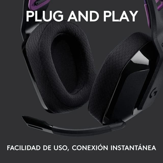 Detalle de Logitech G535 Auriculares Gaming Inalámbricos Negros para PC y Consolas