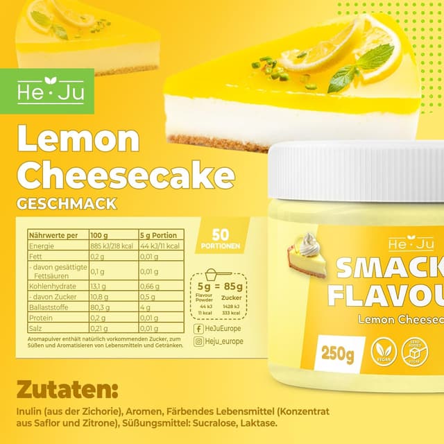 Thumbnail 1 de He-Ju Flavour Pulver Lemon Cheesecake 250g 🍋