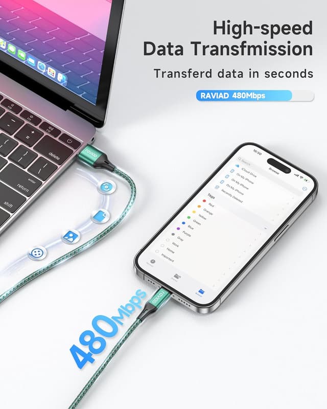 Thumbnail 5 de RAVIAD Cable Cargador iPhone 2M 3Pack MFi