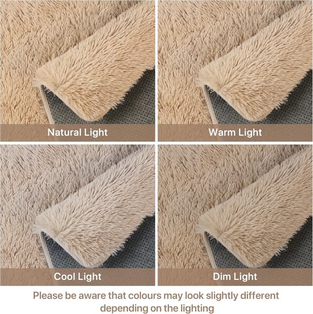 Thumbnail 4 de BEIMO Tapis Shaggy Blanc Neige 60x120cm đźŹ