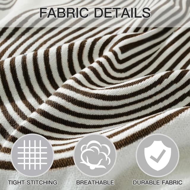 Detalle de YSTELLAA Copridivano 3 Posti 180×340 cm, telo universale quattro stagioni antimacchia Caffè Scuro-Arc