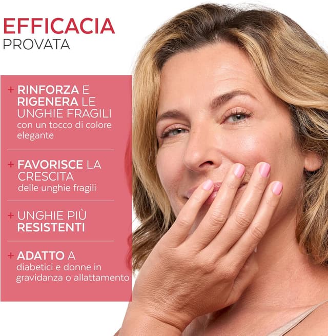 Detalle de PODERM Smalto rinforzante per unghie con biotina, silicio e cheratina (Color Strong) – mani e piedi