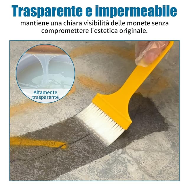 Detalle 2 de NIUB sigillante impermeabile trasparente 1KG: guaina liquida invisibile per terrazzi, balconi e superfici