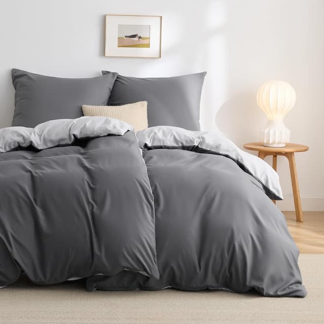 Detalle de BEDSURE Bettwäsche Grau 4tlg