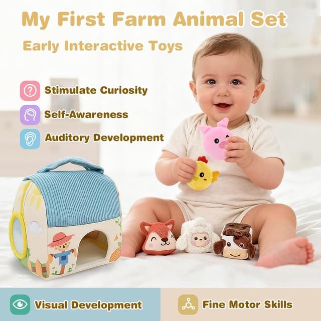 Thumbnail 4 de FLEXTRIX Baby Toys 6-12 Months Farm Animals