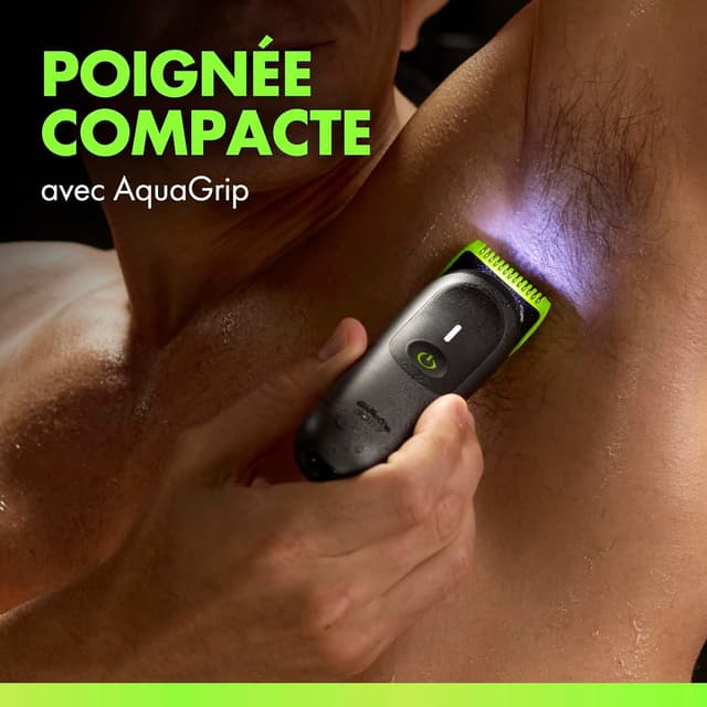 Detalle 2 de Tondeuse Gillette Labs Body + Intimate Homme i7 : corps, zones intimes et usage sous la douche