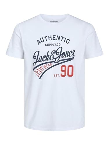 Detalle 2 de JACK & JONES Jjethan tee SS Crew Neck XL — 3 camisetas negras, blancas y azul marino