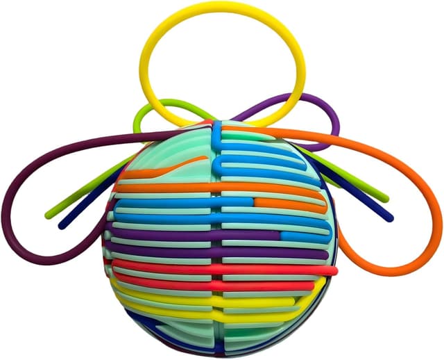 Detalle de Pelota sensorial 16 tiras color azul