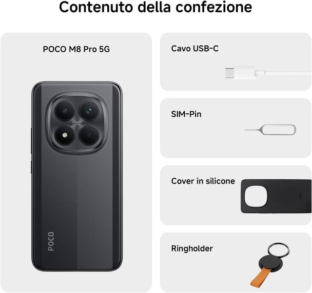 Thumbnail 3 de Xiaomi POCO M8 Pro 5G 8+256GB Argento