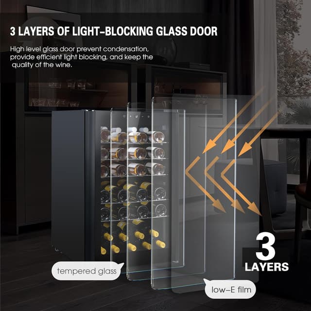 Thumbnail 3 de HCK Vinoteca 48 botellas, 115 L, 4–22 °C 🍷