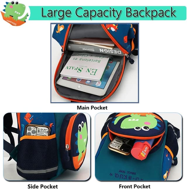 Detalle 2 de XNDZ Dinosaur Toddler Backpack for Kids 3–6