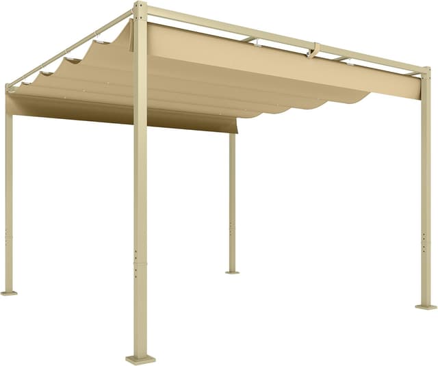 Detalle de Outsunny Pérgola 3x3 m techo retráctil
