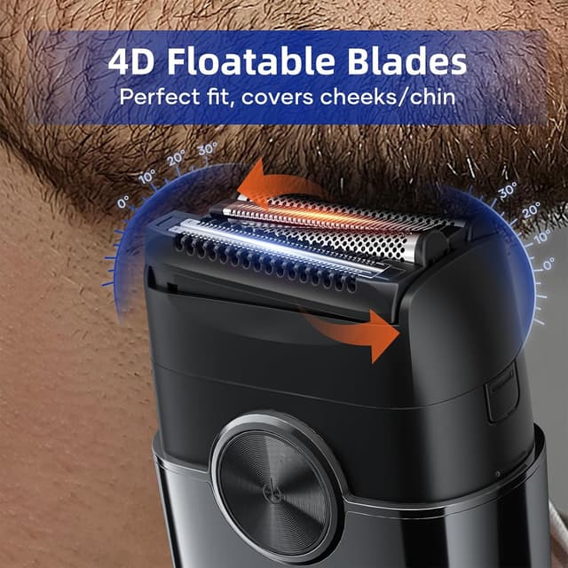 Detalle 2 de Kensen Upgraded 4-Blade Foil Shaver 120 mins