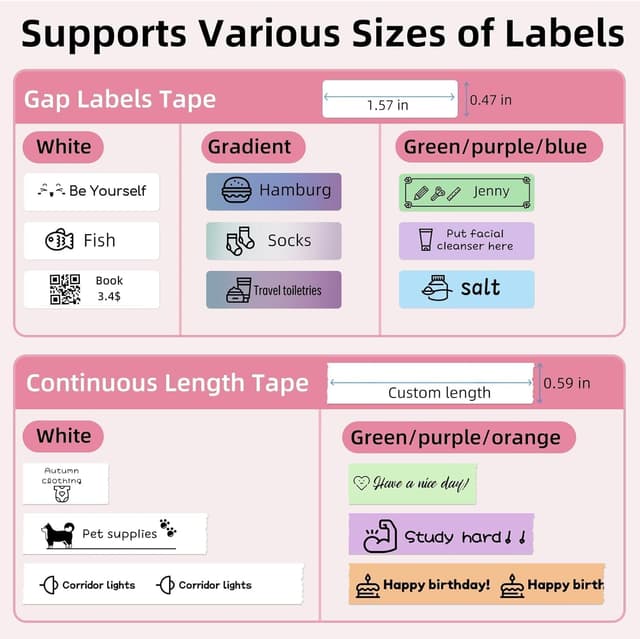 Detalle 2 de ORGSTA Label Printer 2000 mAh portable Bluetooth sticker maker