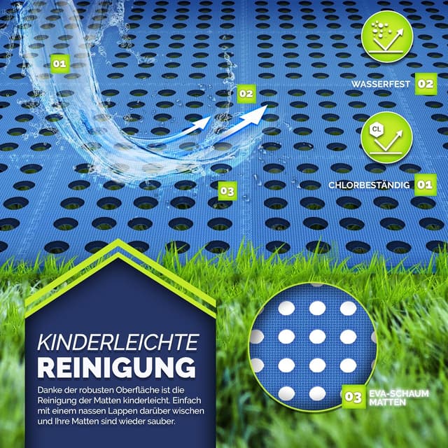 Thumbnail 2 de tillvex 12 tappetini protettivi per piscina 51x51 cm