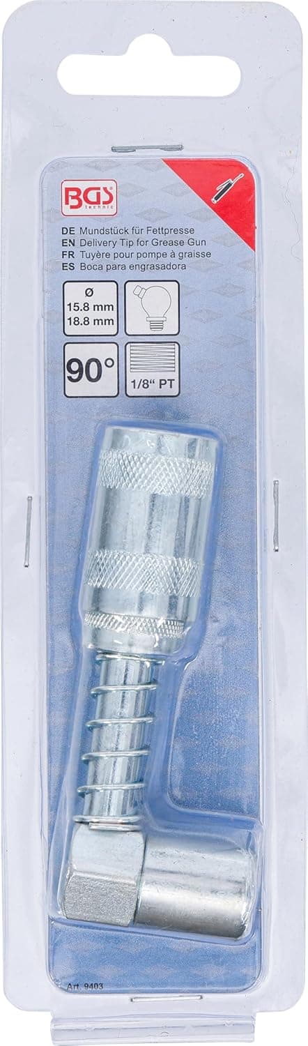 Detalle 2 de BGS 9403 angled delivery tip for grease gun (1/8" PT hose)