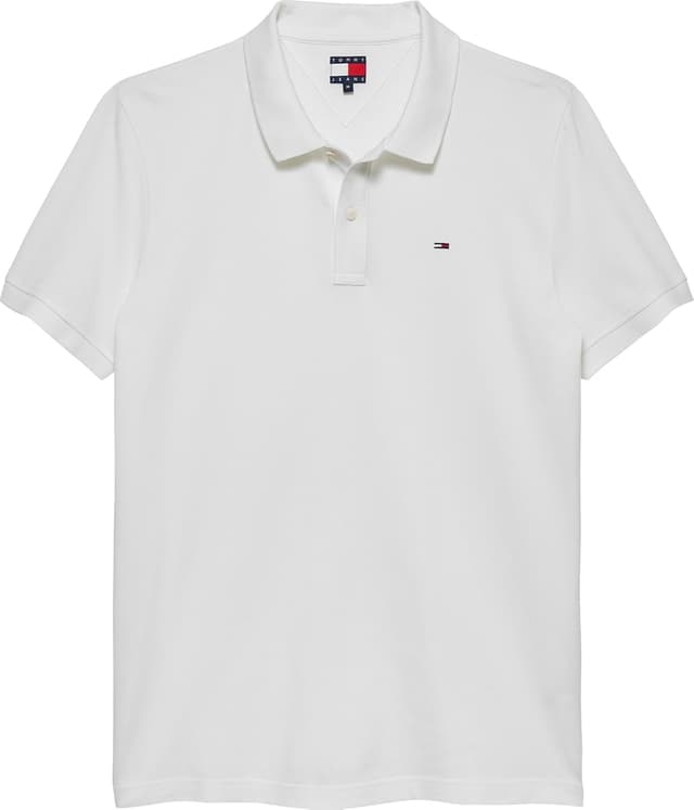 Detalle de Tommy Jeans TJM Slim Placket Polo Ext DM0DM20676 – polo homme en coton biologique (lot de 1)
