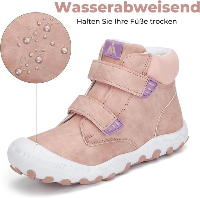 Detalle 2 de Mishansha Kinder Wanderschuhe Trekking- & Wanderstiefel – leicht, mit Schnellverschluss