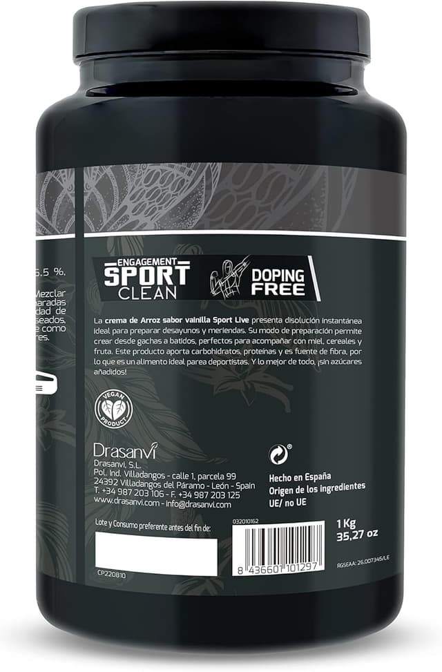 Thumbnail 2 de Drasanvi SPORT LIVE Crema de Arroz Vegana 🍚 1kg