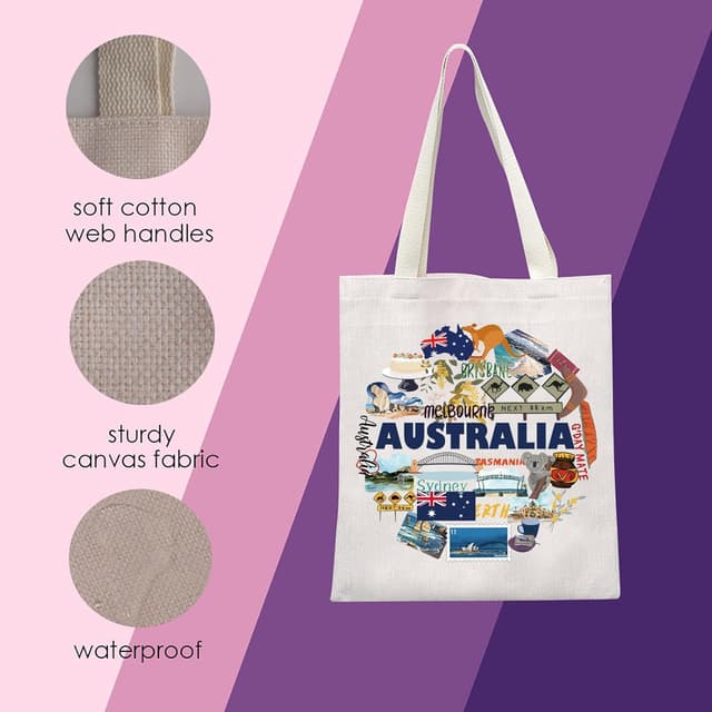 Detalle de Australia Tote Bag souvenir – soft polyester travel carry bag