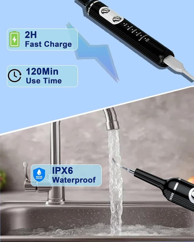 Detalle de Stim-U-Dent Dog Plaque Remover for Teeth with LED light and rechargeable toothbrush heads