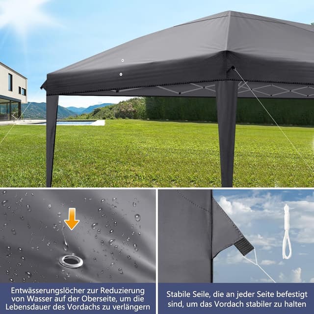 Detalle de TactFire Pavillon 3x6 m mit 420D Oxford